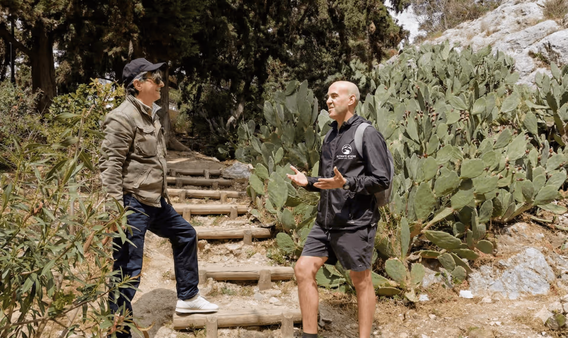 Group ascending Athens hills on an off-the-beaten-path hiking experience
